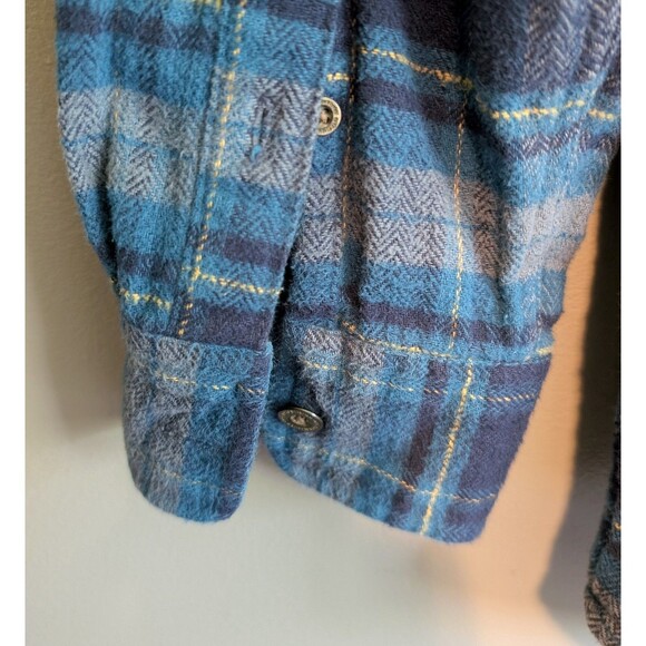 Field & Stream Size Large Heavyweight Plaid Shirt Mens Flannel Blue LS Button Up - Picture 3 of 4